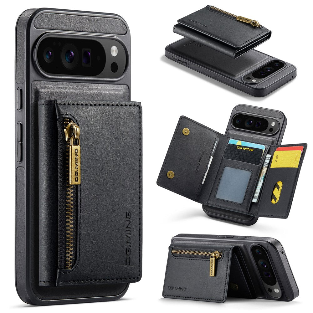 DG.MING M5 Series For Google Pixel 10 Pro XL Case Detachable Magnetic Leather Phone Cover with Card Slots