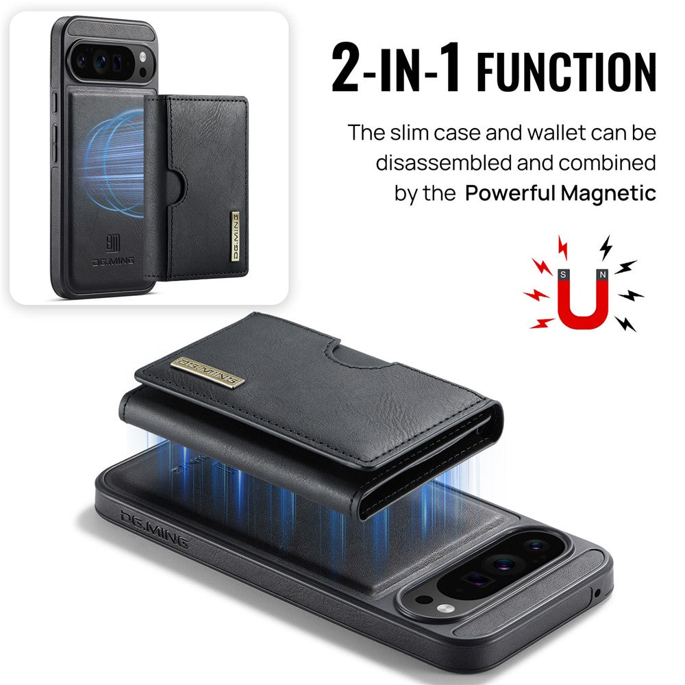 DG.MING M6 Series For Google Pixel 10 Pro XL Case Magnetic Wallet PU + PC + TPU Phone Cover