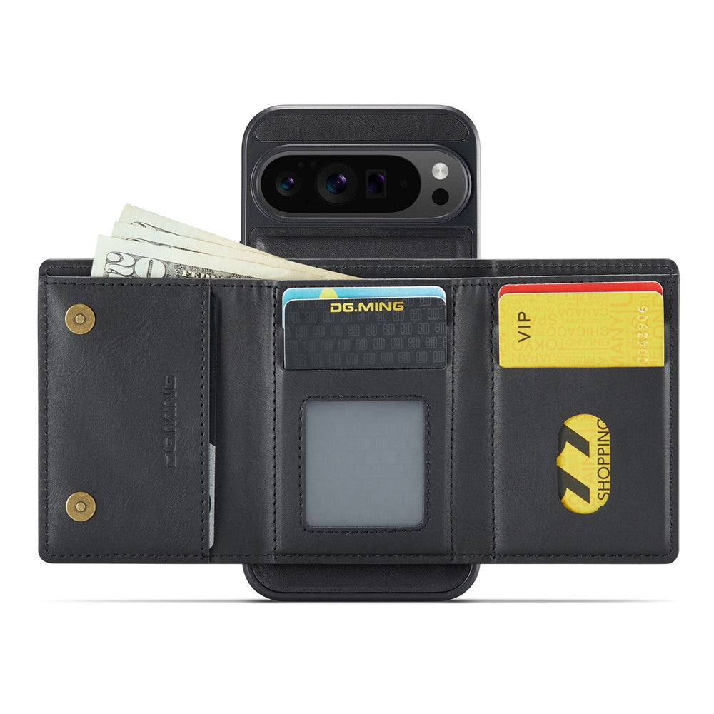 DG.MING M6 Series For Google Pixel 10 Pro XL Case Magnetic Wallet PU + PC + TPU Phone Cover