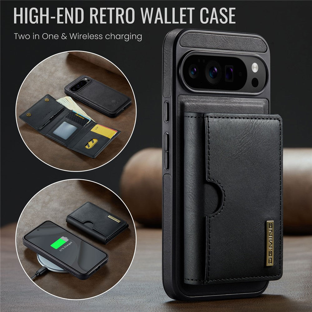 DG.MING M6 Series For Google Pixel 10 Pro XL Case Magnetic Wallet PU + PC + TPU Phone Cover