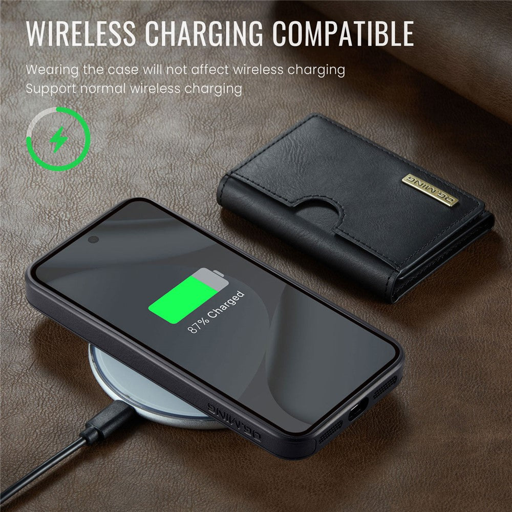 DG.MING M6 Series For Google Pixel 10 Pro XL Case Magnetic Wallet PU + PC + TPU Phone Cover