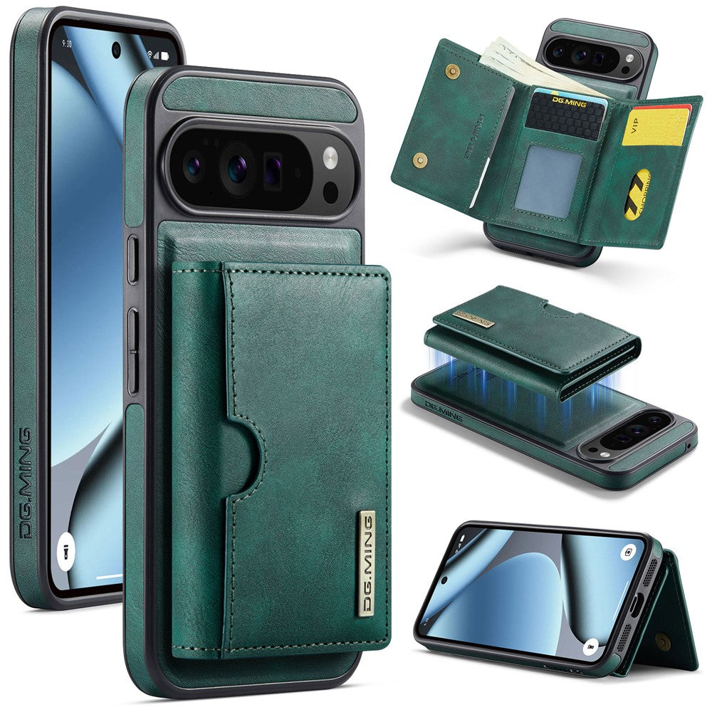 DG.MING M6 Series For Google Pixel 10 Pro XL Case Magnetic Wallet PU + PC + TPU Phone Cover