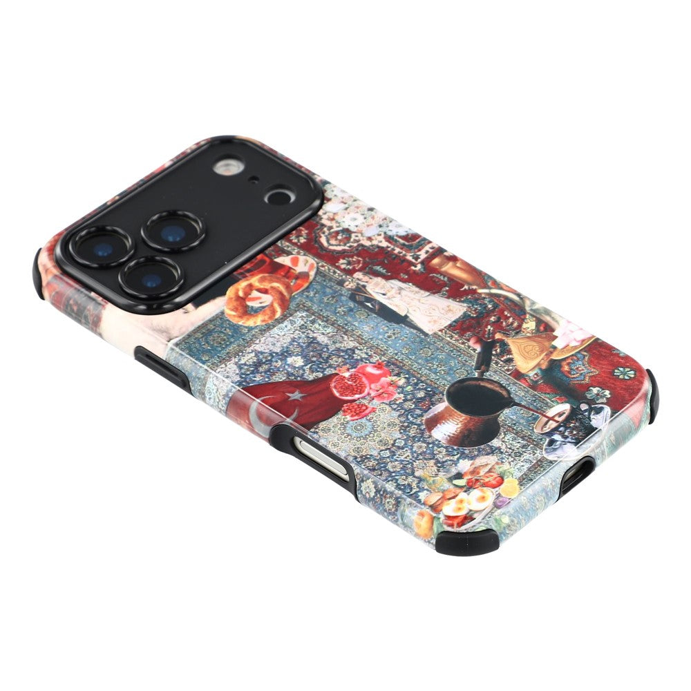 For iPhone 17 Pro Max Case IMD Pattern Design Corner Protection PC + TPU Phone Cover