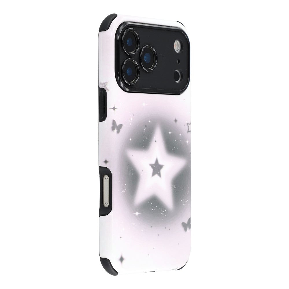 For iPhone 17 Pro Max Case IMD Pattern Design Corner Protection PC + TPU Phone Cover