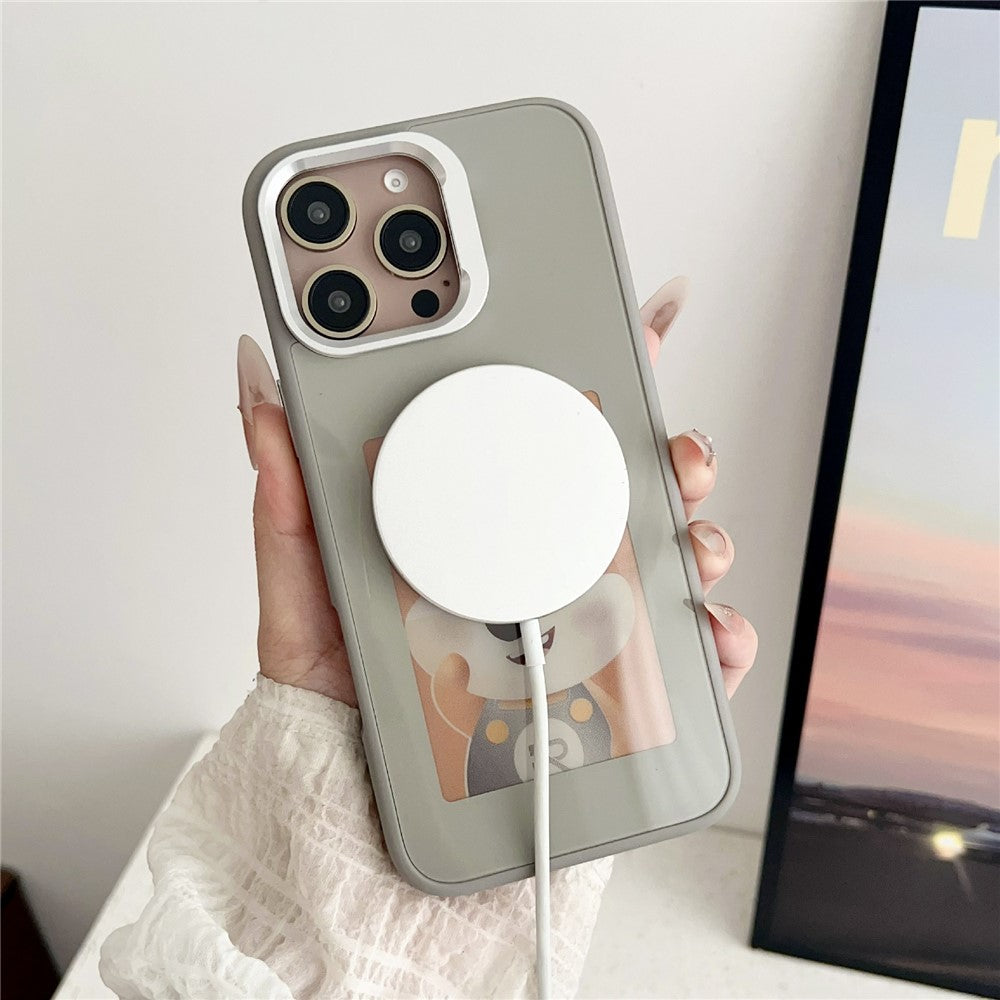 For iPhone 16 Pro Max Smart E-Ink Magnetic Case Lens Kickstand 4 Color HD 4 inch Display NFC DIY Customized Screen