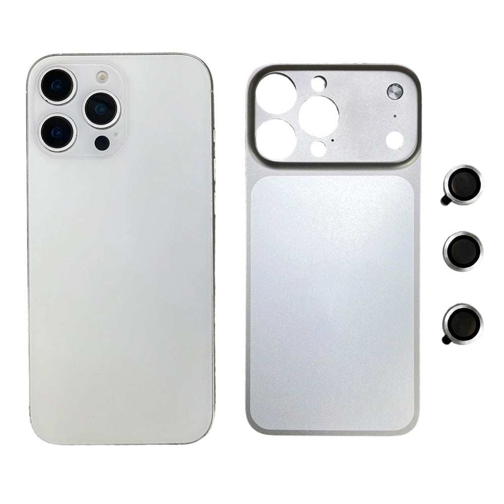For iPhone 15 Pro Max Metal Case Transfer to 17 Pro Max Phone Cover with Camera Lens Protector