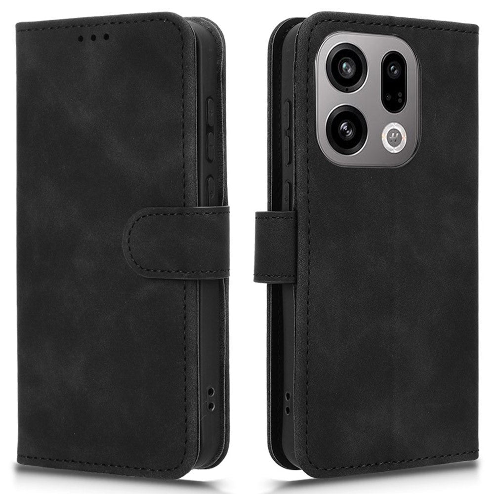 For Oppo Find X9 5G Leather Case Skin Feel Anti Drop Wallet Flip Phone Cover