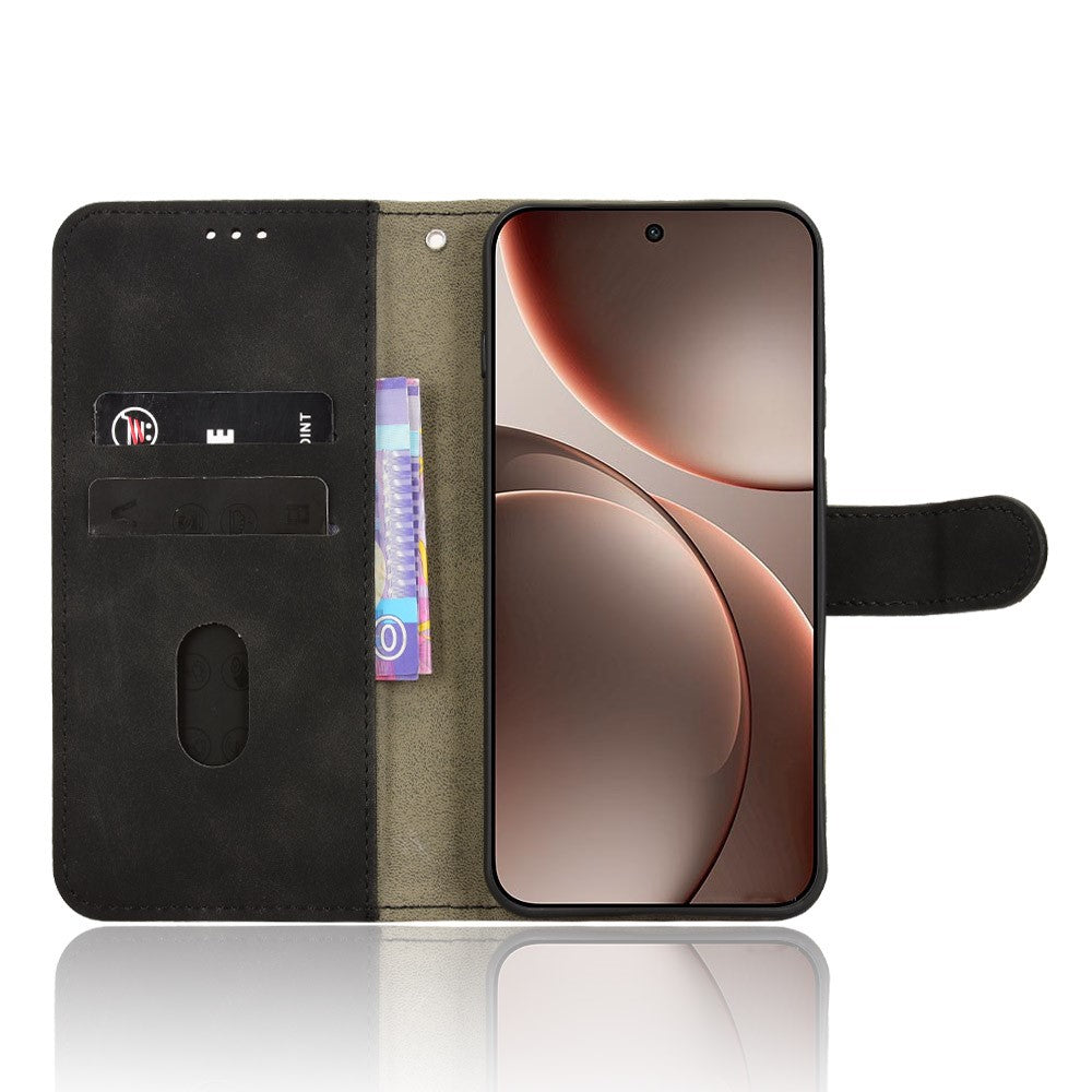 For Oppo Find X9 5G Leather Case Skin Feel Anti Drop Wallet Flip Phone Cover