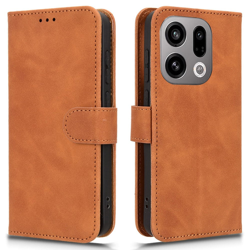 For Oppo Find X9 5G Leather Case Skin Feel Anti Drop Wallet Flip Phone Cover