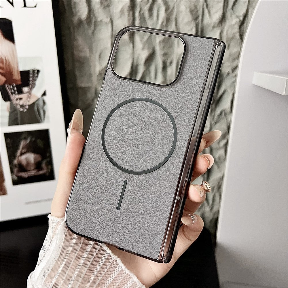 For Google Pixel 10 Pro Fold Phone Case Compatible with MagSafe Leather + PC Protective Cover