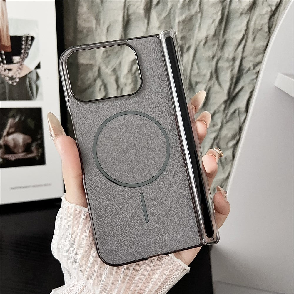 For Google Pixel 10 Pro Fold Phone Case Compatible with MagSafe Leather + PC Protective Cover