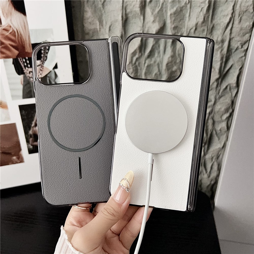 For Google Pixel 10 Pro Fold Phone Case Compatible with MagSafe Leather + PC Protective Cover