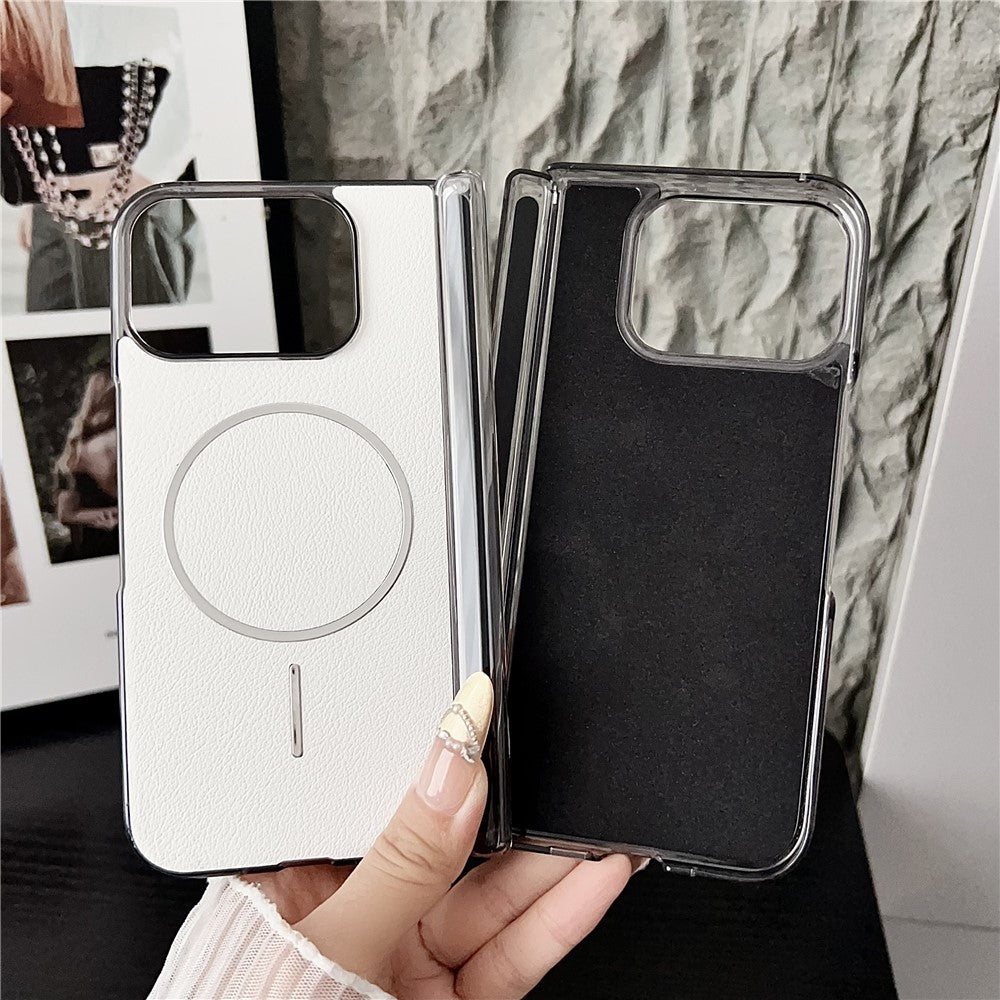 For Google Pixel 10 Pro Fold Phone Case Compatible with MagSafe Leather + PC Protective Cover