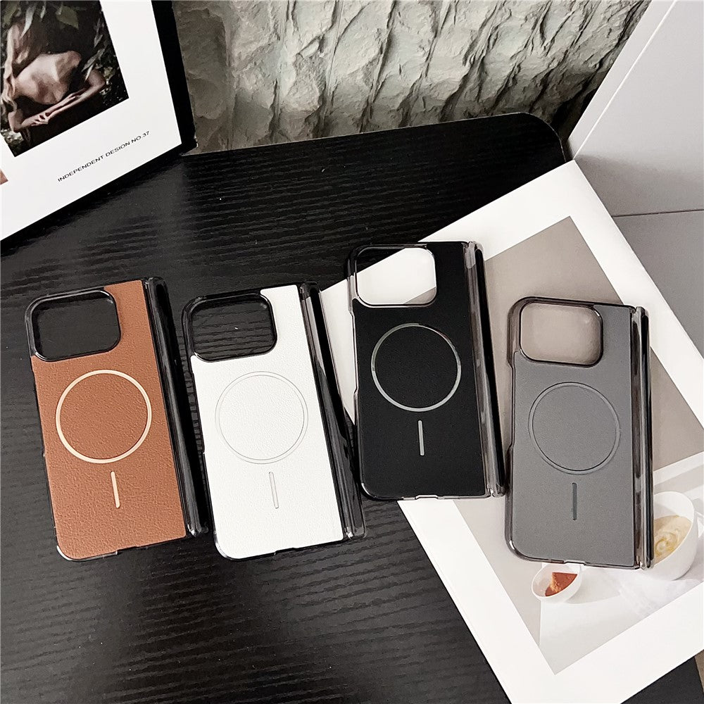 For Google Pixel 10 Pro Fold Phone Case Compatible with MagSafe Leather + PC Protective Cover