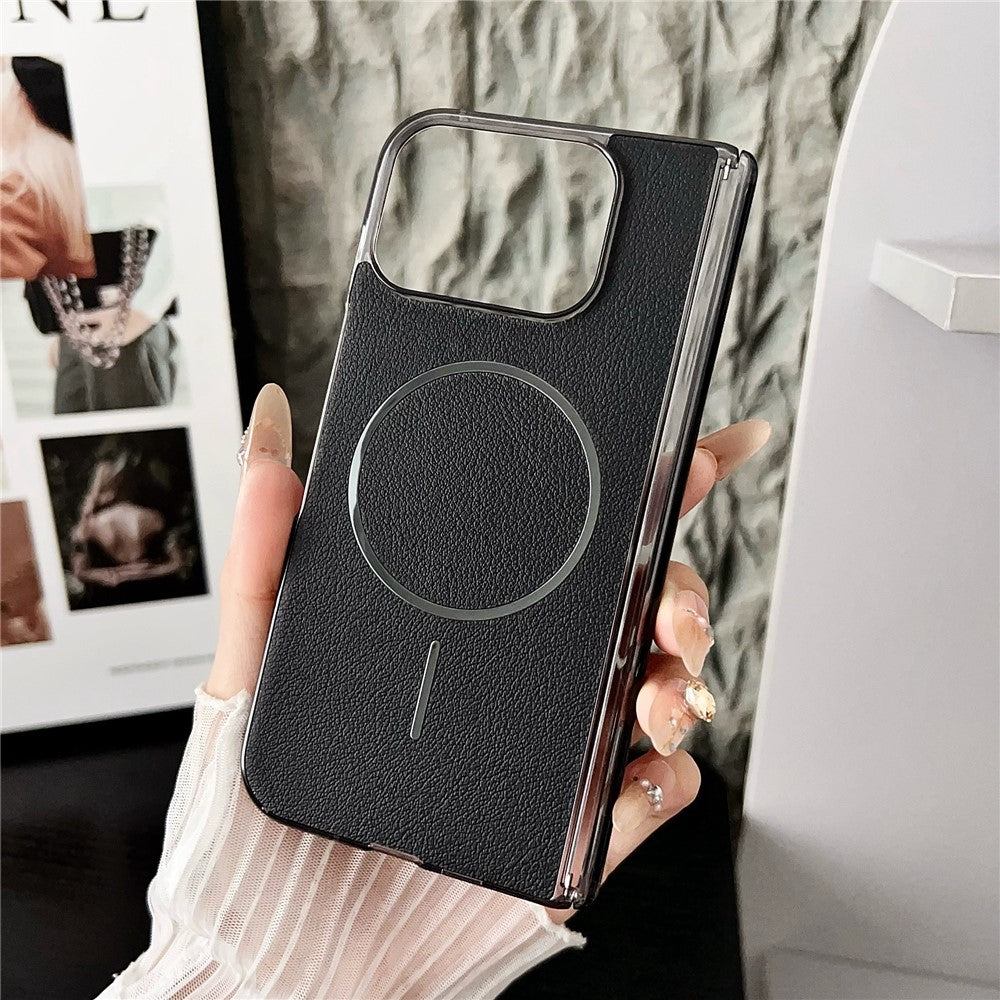 For Google Pixel 10 Pro Fold Phone Case Compatible with MagSafe Leather + PC Protective Cover