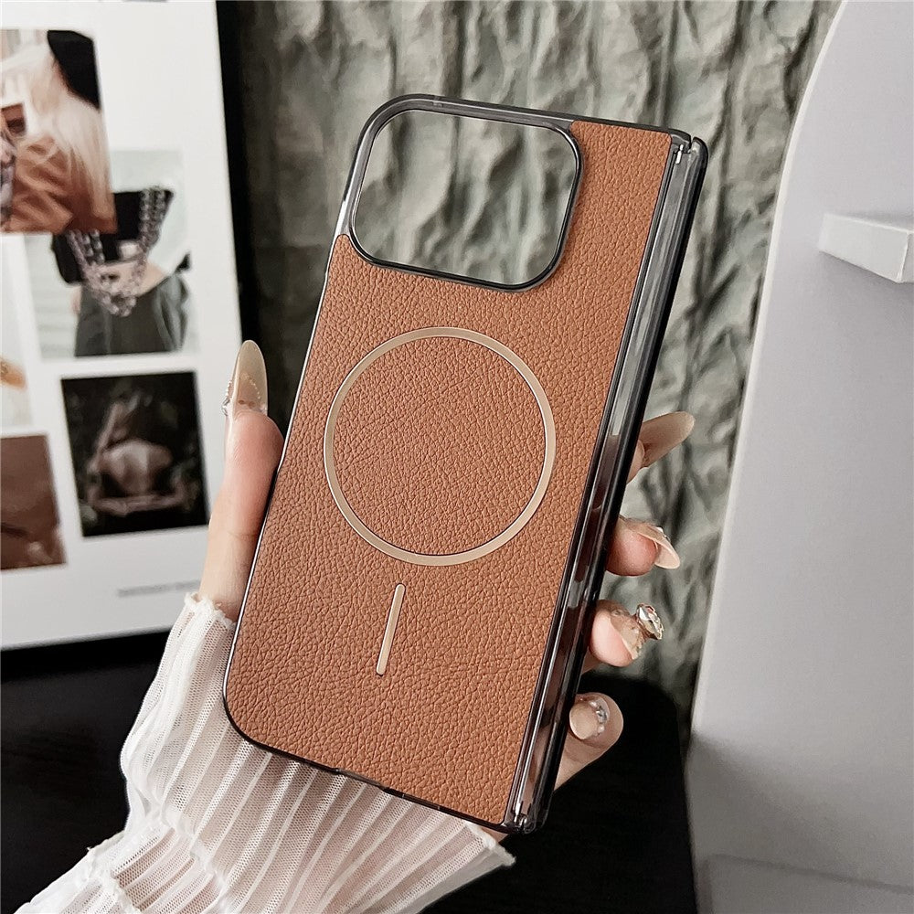 For Google Pixel 10 Pro Fold Phone Case Compatible with MagSafe Leather + PC Protective Cover