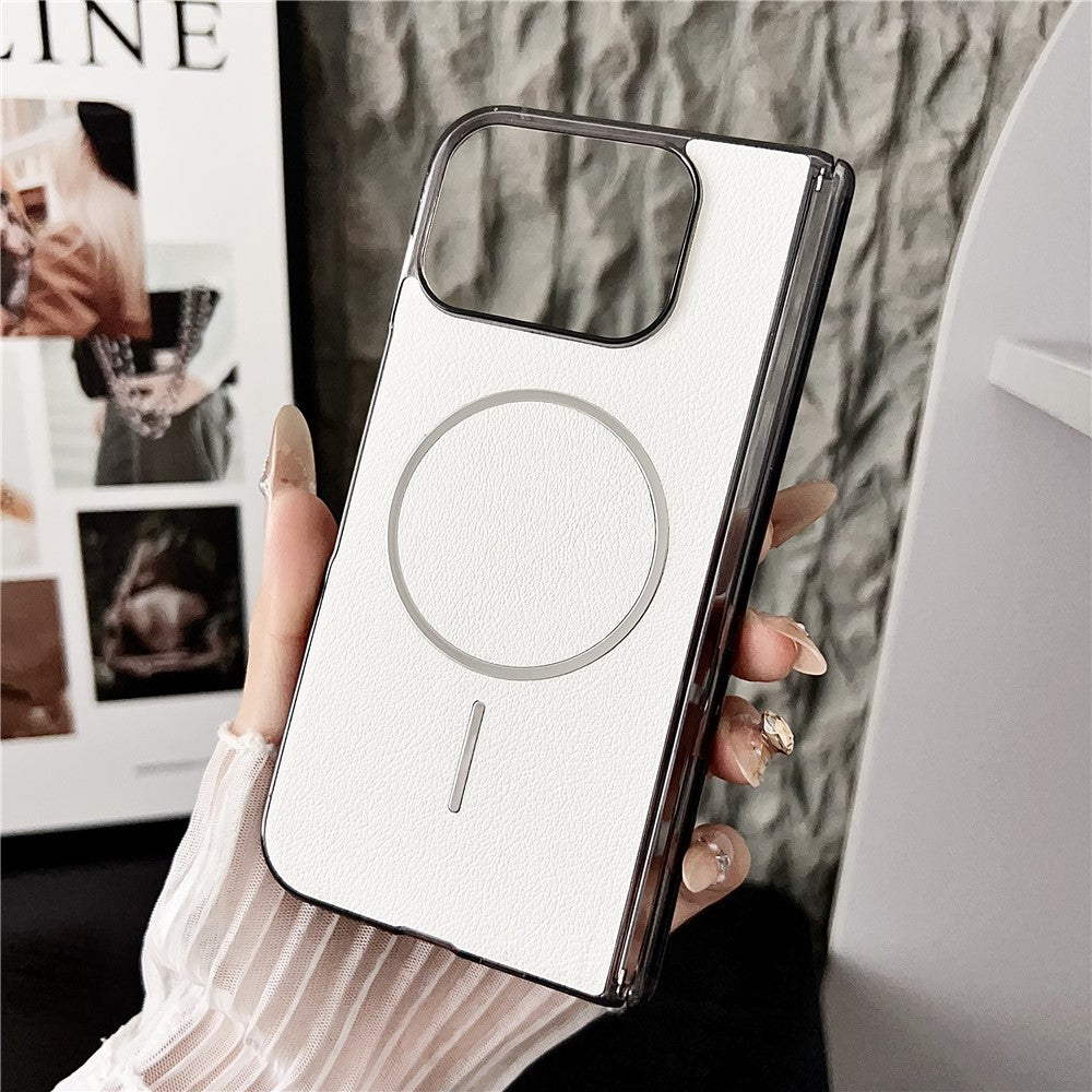 For Google Pixel 10 Pro Fold Phone Case Compatible with MagSafe Leather + PC Protective Cover