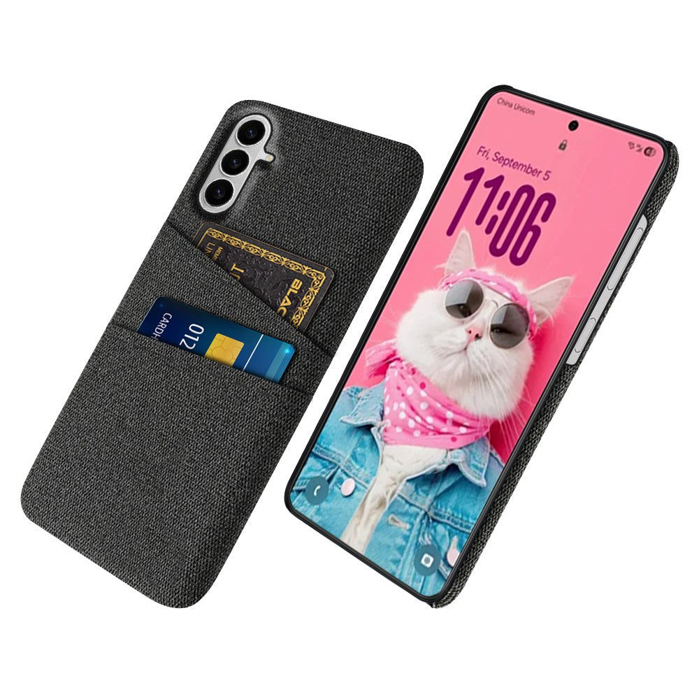For Samsung Galaxy S26 / S26 Pro Case Cloth + Hard PC Phone Cover with Dual Card Slots