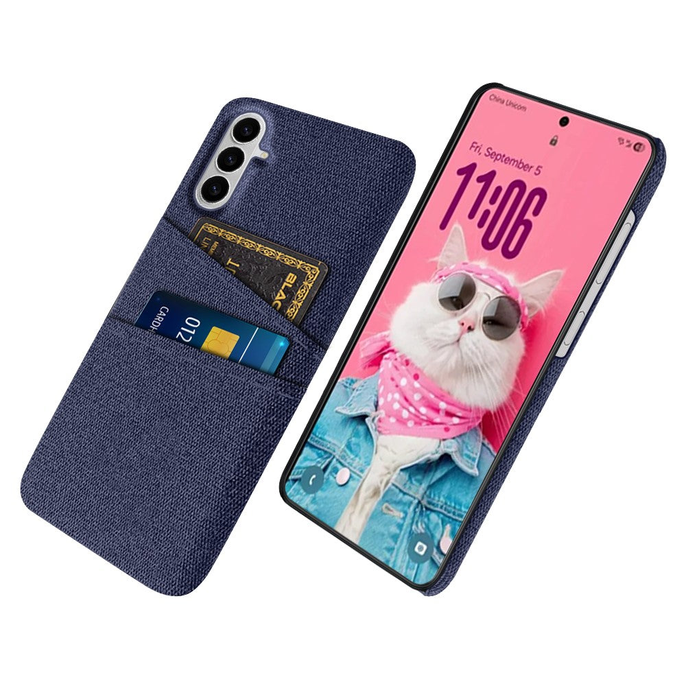 For Samsung Galaxy S26 / S26 Pro Case Cloth + Hard PC Phone Cover with Dual Card Slots