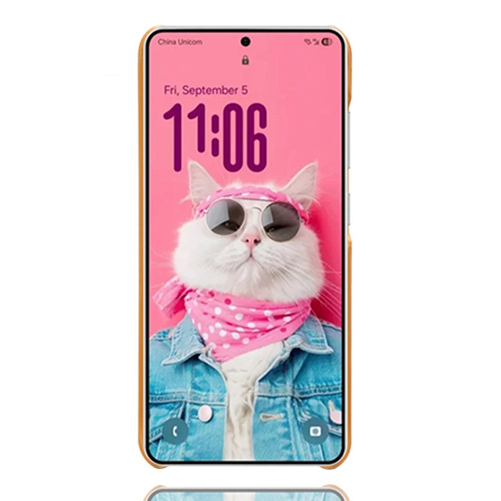 For Samsung Galaxy S26 / S26 Pro Case Calf Texture PU Leather Hard PC Protective Phone Cover