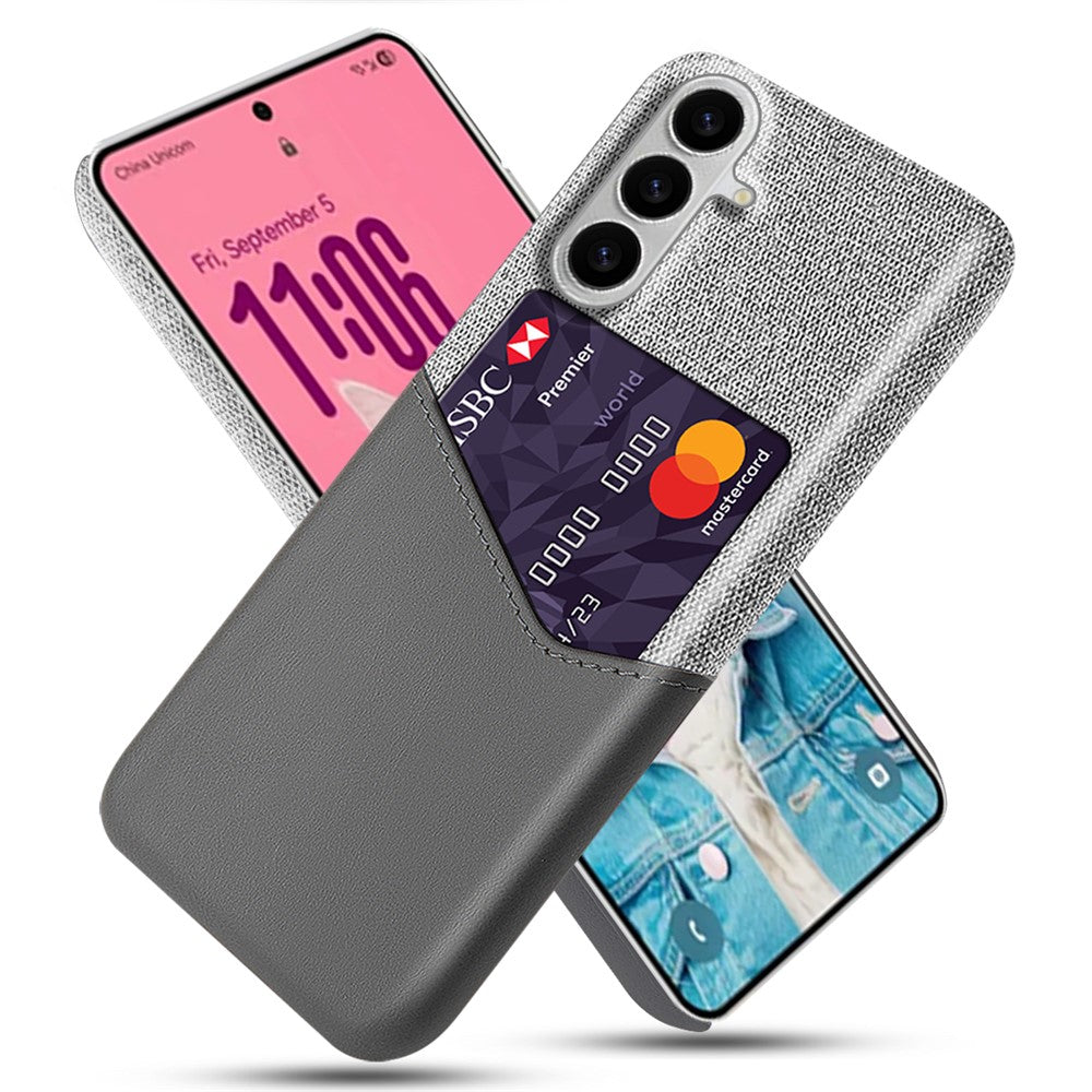 Funda para Samsung Galaxy S26 / S26 Pro con textura de piel sintética, carcasa rígida de PC con tarjetero