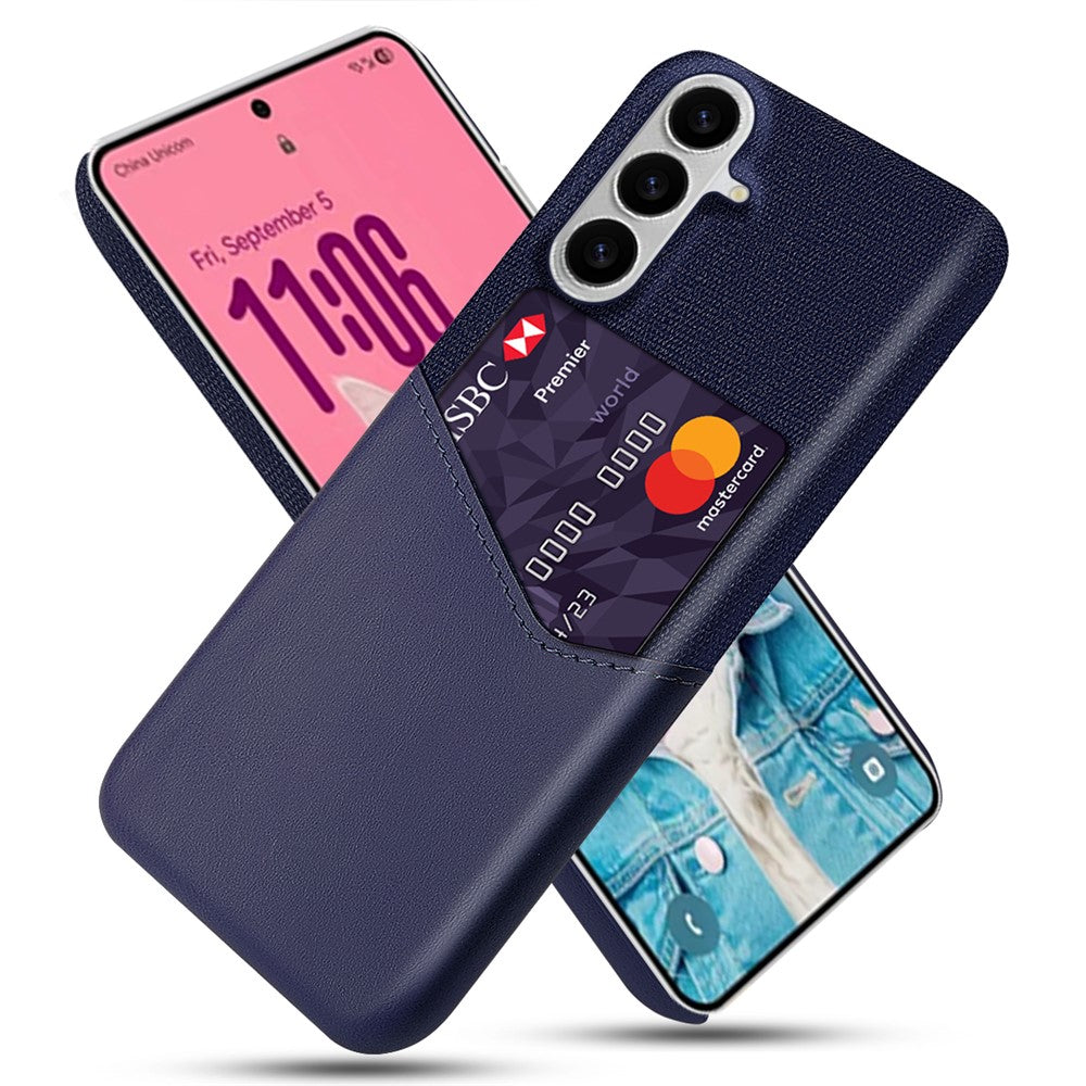 For Samsung Galaxy S26 / S26 Pro Case PU Leather Cloth Texture Hard PC Phone Cover with Card Holder