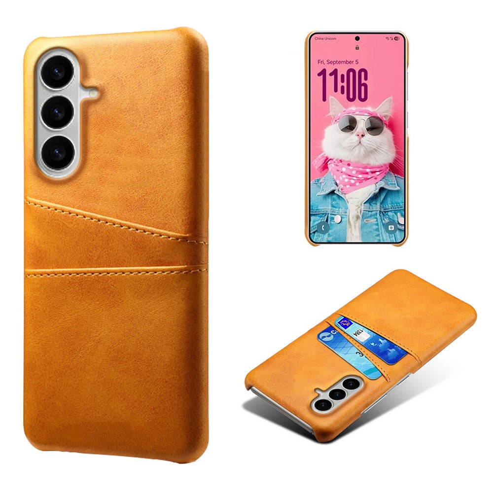 For Samsung Galaxy S26 / S26 Pro Case Dual Card Slots PU Leather + Hard PC Phone Cover