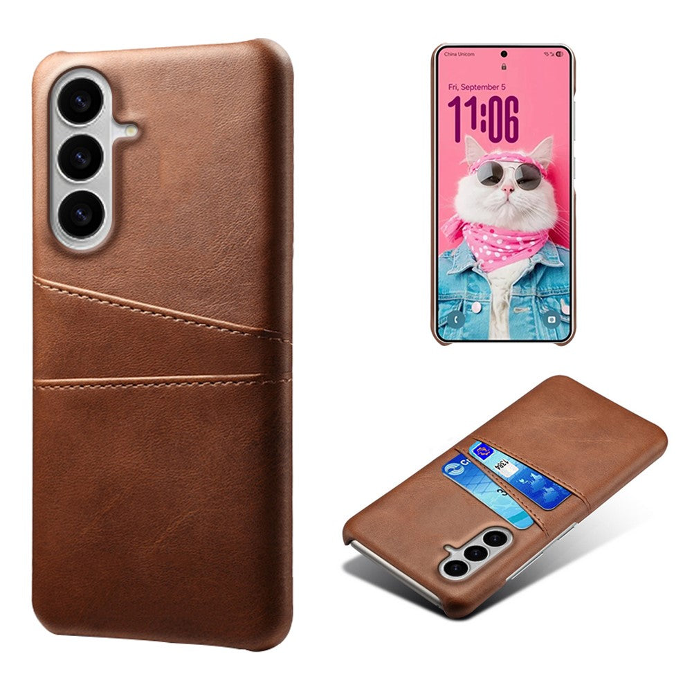 For Samsung Galaxy S26 / S26 Pro Case Dual Card Slots PU Leather + Hard PC Phone Cover