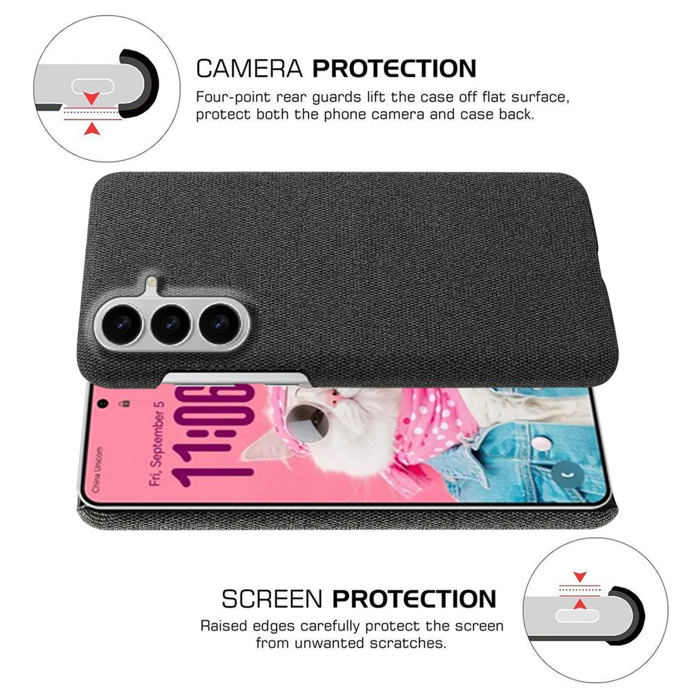 For Samsung Galaxy S26 / S26 Pro Phone Case Cloth Texture Anti-Scratch Protective PC Back Cover