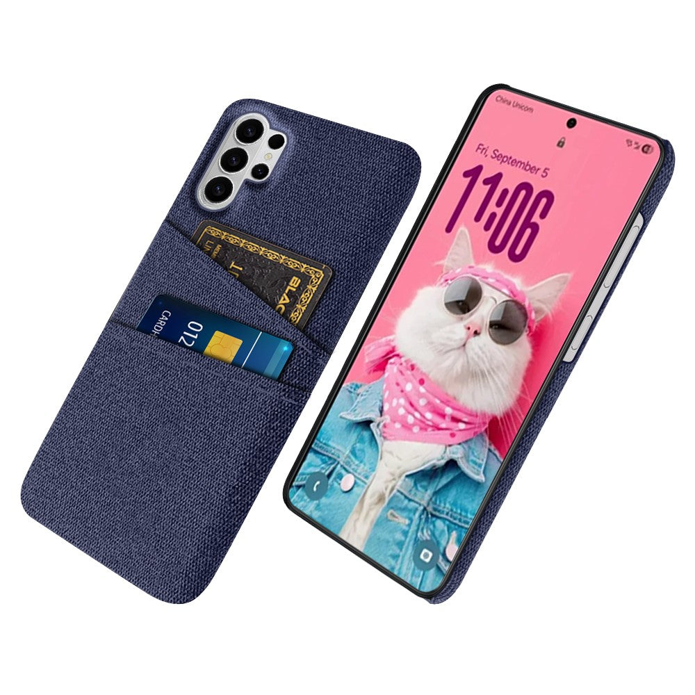 For Samsung Galaxy S26 Ultra Case Cloth + Hard PC Phone Cover with Dual Card Slots