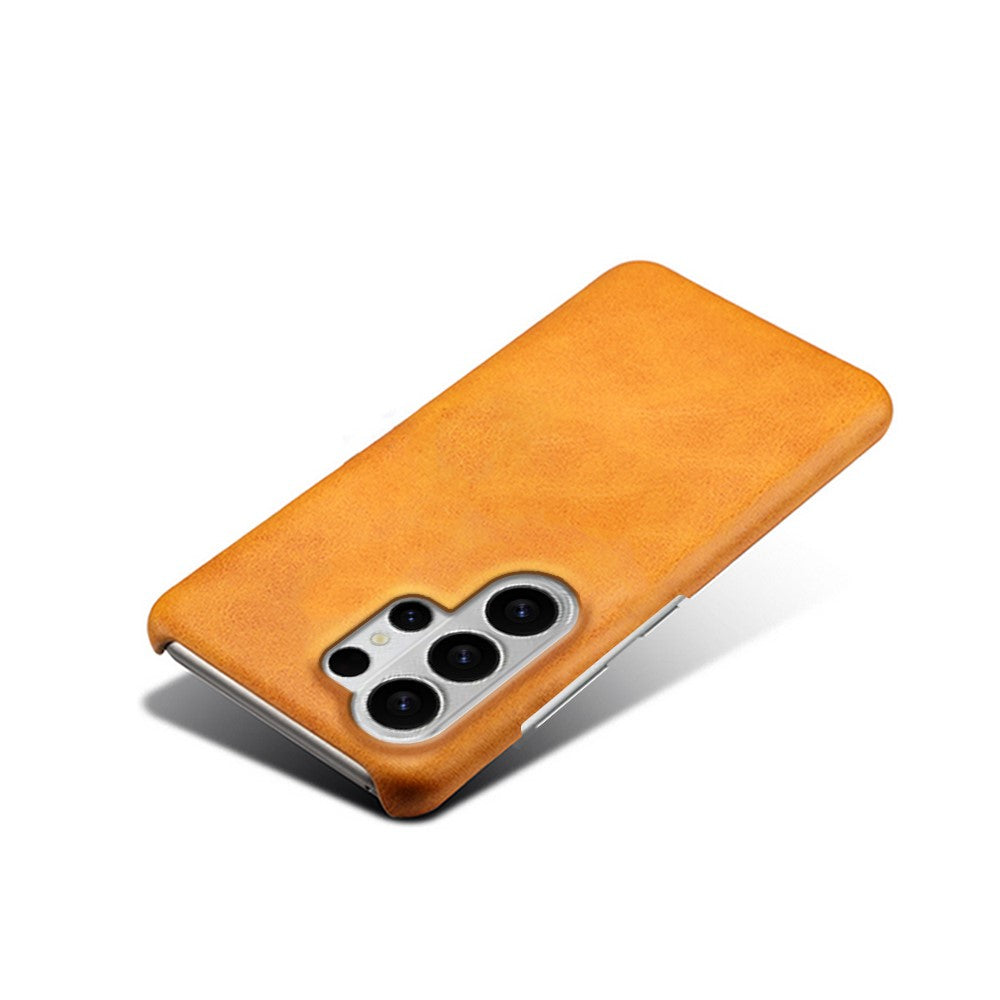 For Samsung Galaxy S26 Ultra Case Calf Texture PU Leather Hard PC Protective Phone Cover