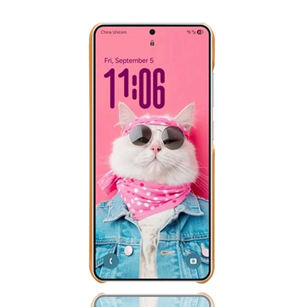 For Samsung Galaxy S26 Ultra Case Calf Texture PU Leather Hard PC Protective Phone Cover