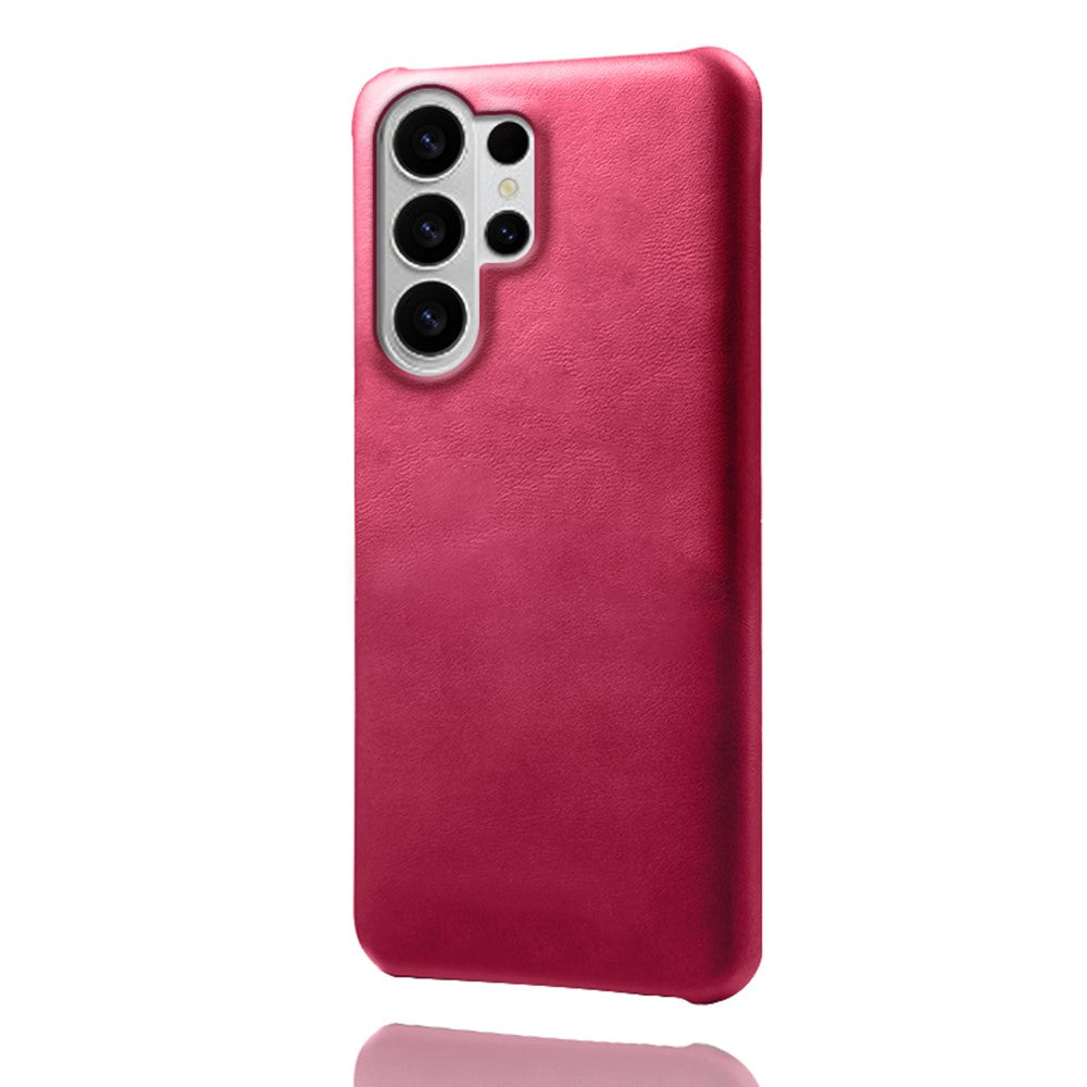 For Samsung Galaxy S26 Ultra Case Calf Texture PU Leather Hard PC Protective Phone Cover