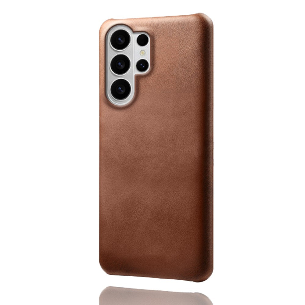 For Samsung Galaxy S26 Ultra Case Calf Texture PU Leather Hard PC Protective Phone Cover