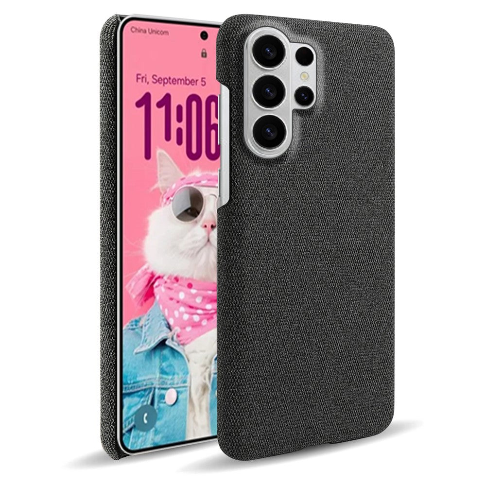 For Samsung Galaxy S26 Ultra Phone Case Cloth Texture Anti-Scratch Protective PC Back Cover