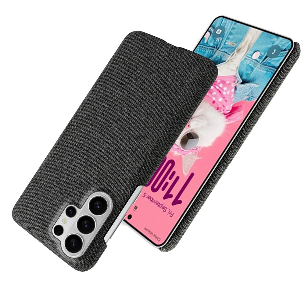 For Samsung Galaxy S26 Ultra Phone Case Cloth Texture Anti-Scratch Protective PC Back Cover