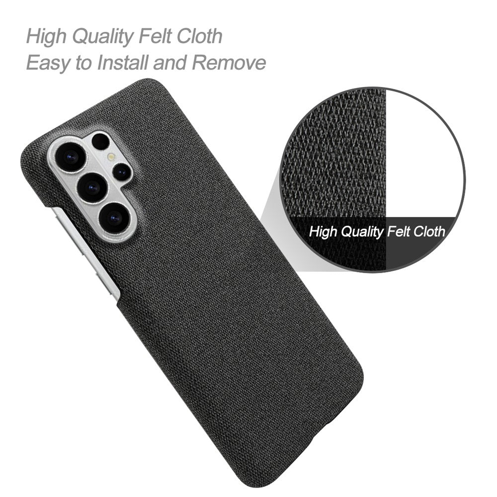 For Samsung Galaxy S26 Ultra Phone Case Cloth Texture Anti-Scratch Protective PC Back Cover