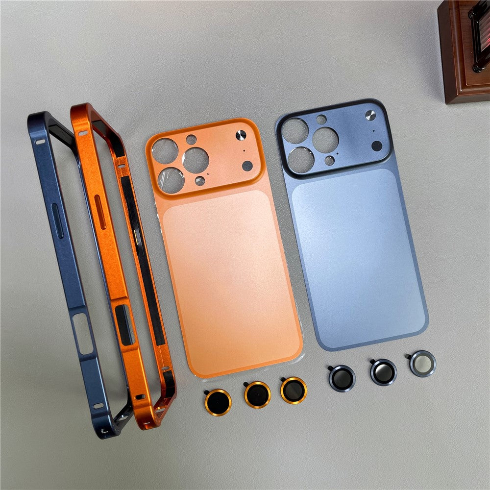 Coque métallique pour iPhone 16 Pro compatible avec l'iPhone 17 Pro et dotée d'une protection pour l'objectif de l'appareil photo