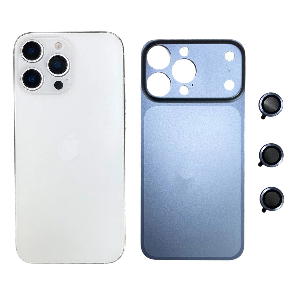 Funda metálica para iPhone 15 Pro compatible con iPhone 17 Pro con protector de lente de cámara