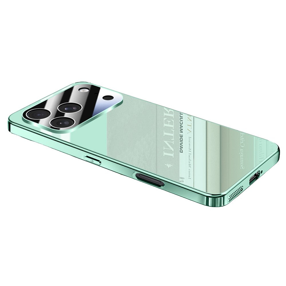 Coque pour iPhone 17 Pro Max, revêtement arrière en polycarbonate électroplaqué avec protection d'objectif pour appareil photo