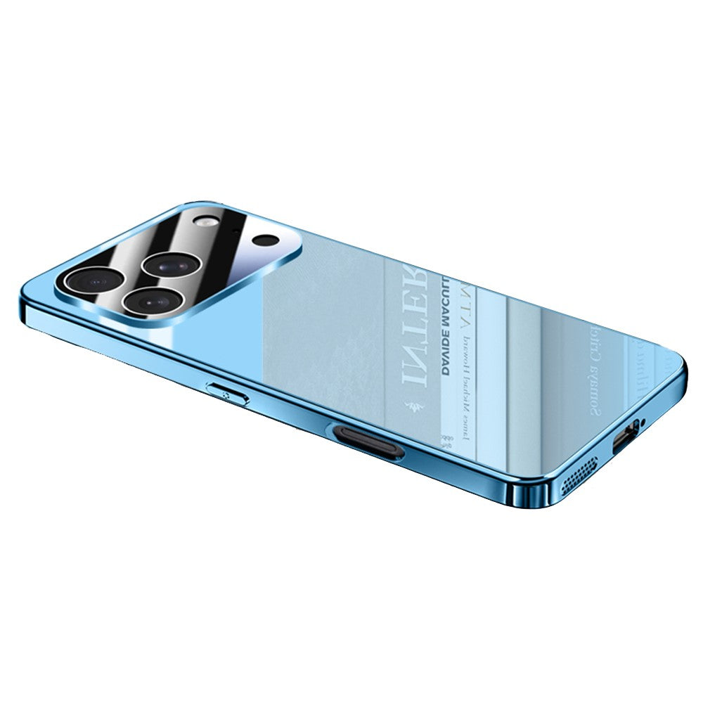 Coque pour iPhone 17 Pro Max, revêtement arrière en polycarbonate électroplaqué avec protection d'objectif pour appareil photo