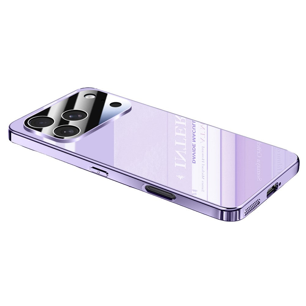 Coque pour iPhone 17 Pro Max, revêtement arrière en polycarbonate électroplaqué avec protection d'objectif pour appareil photo