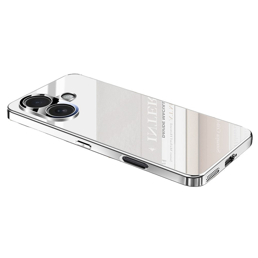 For iPhone 17 Case Electroplating PC Phone Back Cover with Camera Lens Protector