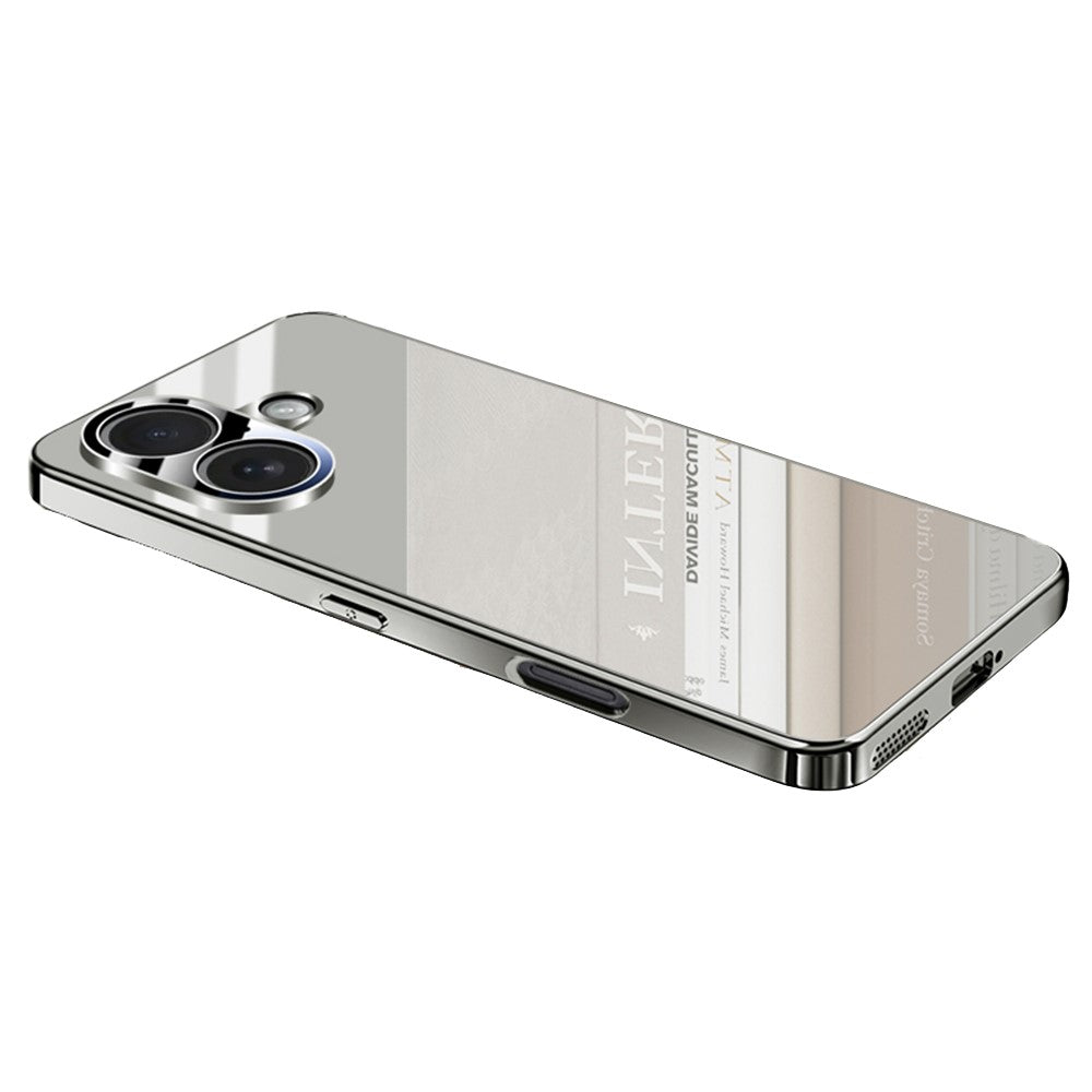 For iPhone 17 Case Electroplating PC Phone Back Cover with Camera Lens Protector