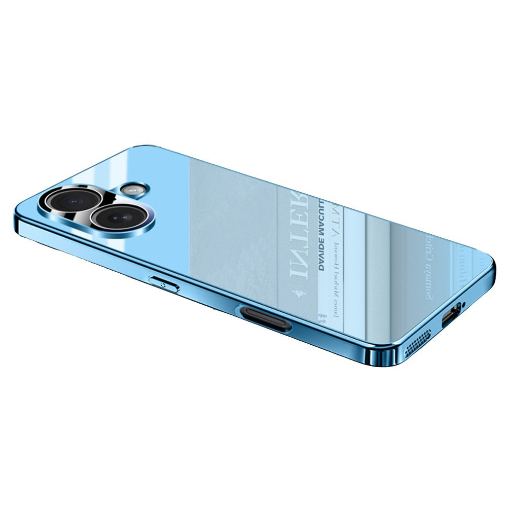 For iPhone 17 Case Electroplating PC Phone Back Cover with Camera Lens Protector