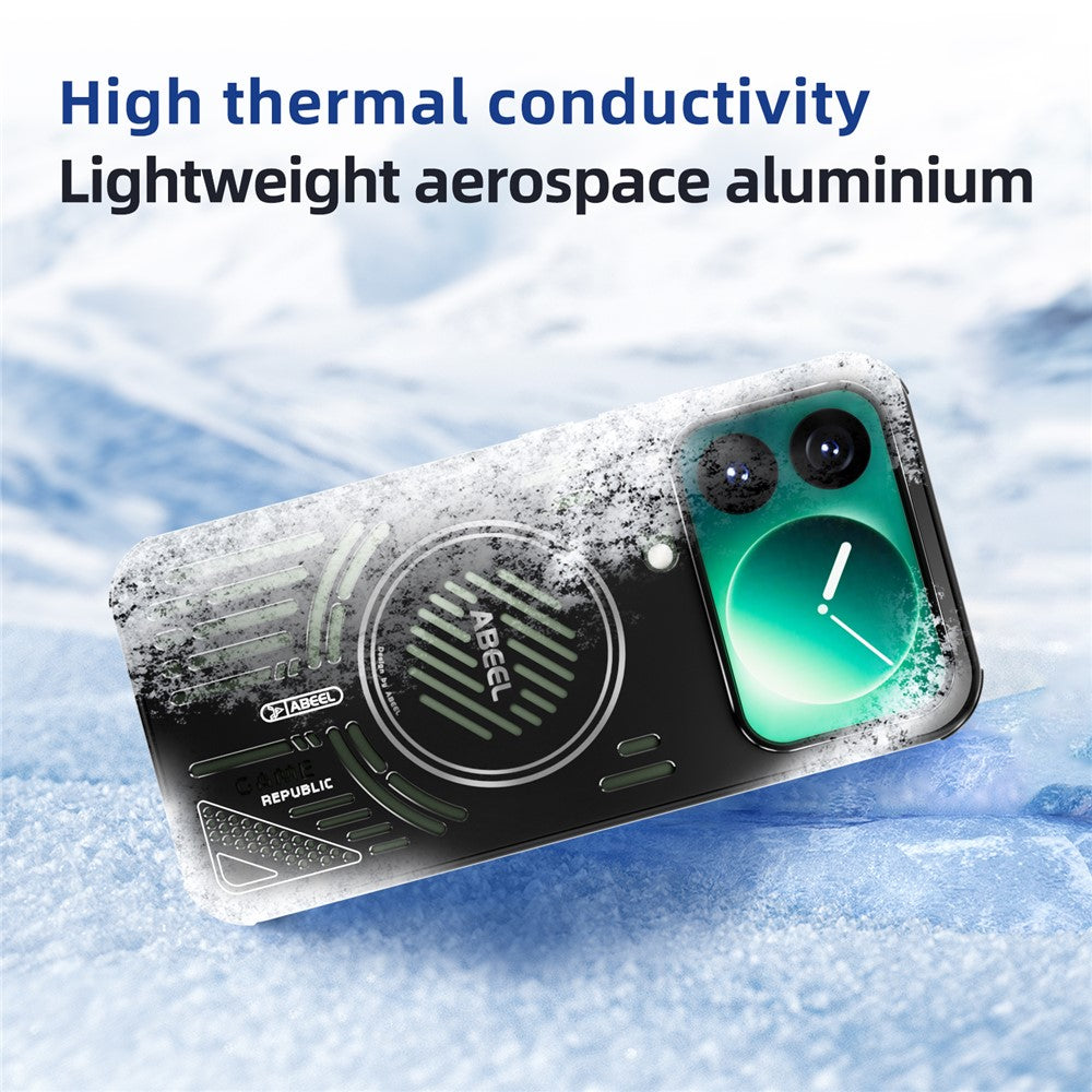ABEEL For Xiaomi 17 Magnetic Cooling Case Compatible with MagSafe TPU + PC + Aluminium Phone Cover