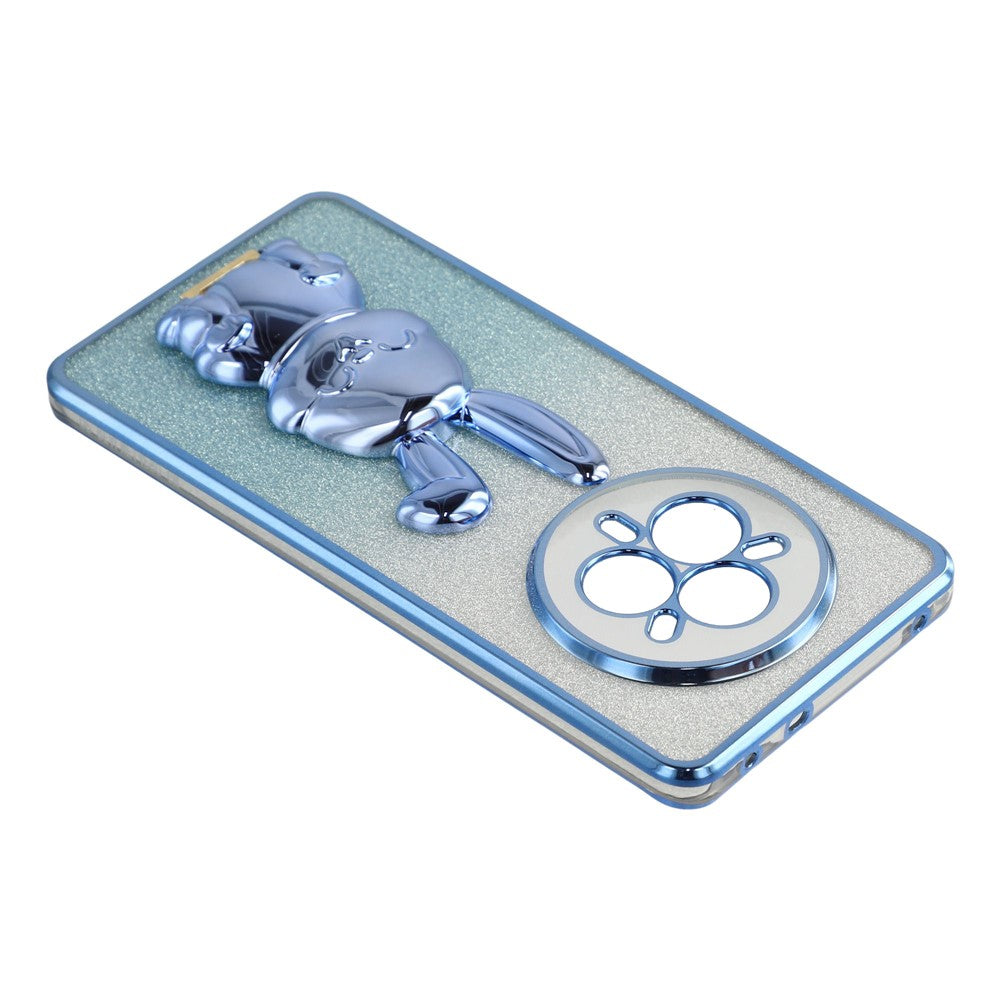 For Realme 14 Pro 5G Case Electroplating Glitter Rabbit PC + TPU Phone Cover with Kickstand