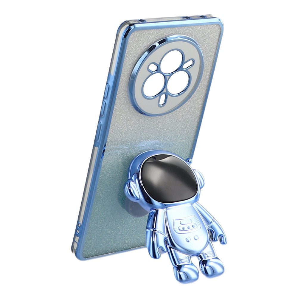 For Realme 14 Pro 5G Case with Astronaut Kickstand PC + TPU Phone Cover Shiny Glitter