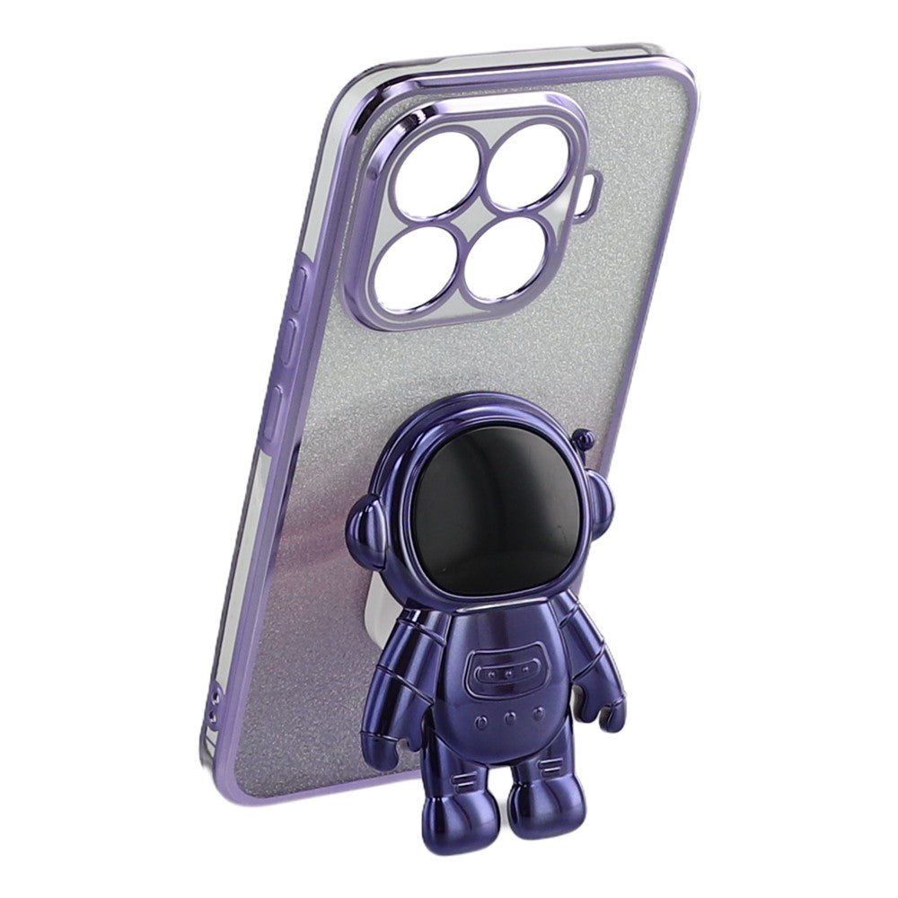 For Xiaomi 15T Pro Case with Astronaut Kickstand PC + TPU Phone Cover Shiny Glitter