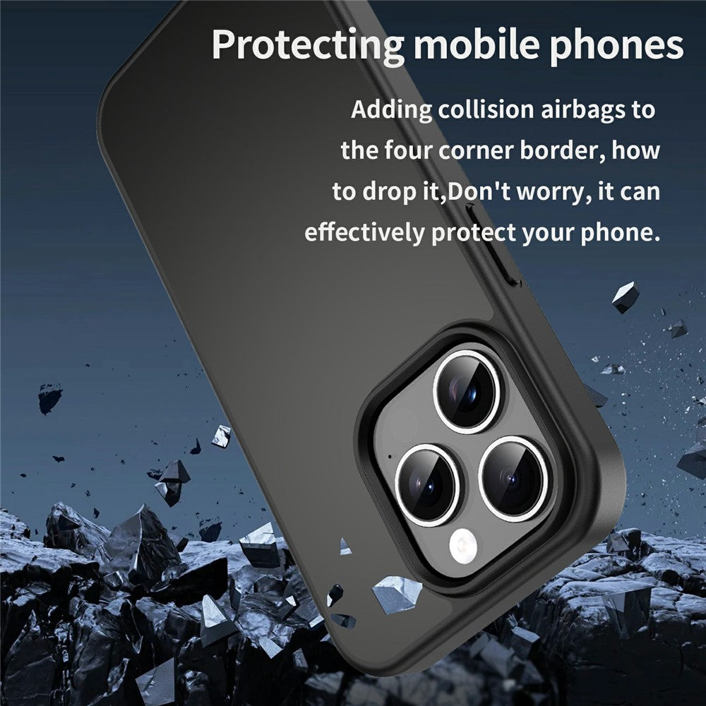 For iPhone 15 Pro Max Case Skin Touch Matte Anti Drop TPU PC Phone Back Cover